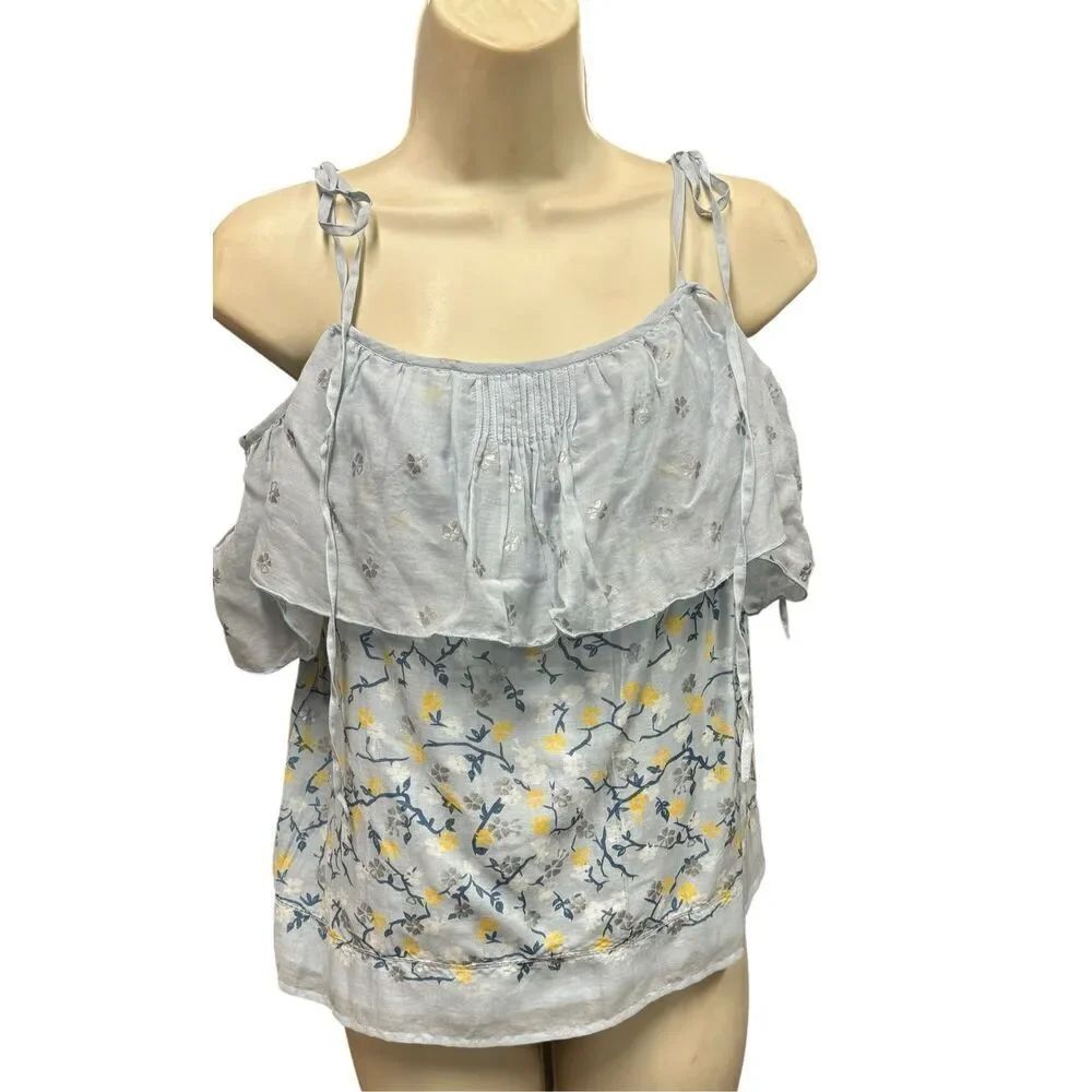 St Roche Floral Sun Top in Blue Floral NWT Size Medium